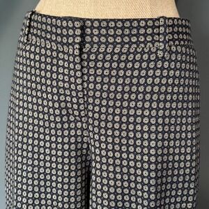 Theory Testra Medallion Print Trousers | Size 12 |‎ Wool Blend Lined Pants